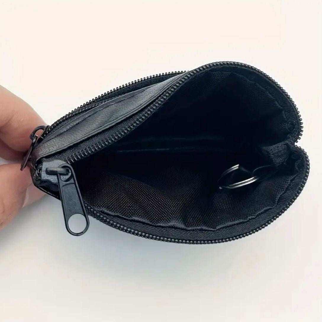 Monedero Dos Bolsillos con Cremallera, Monedero de Piel PU