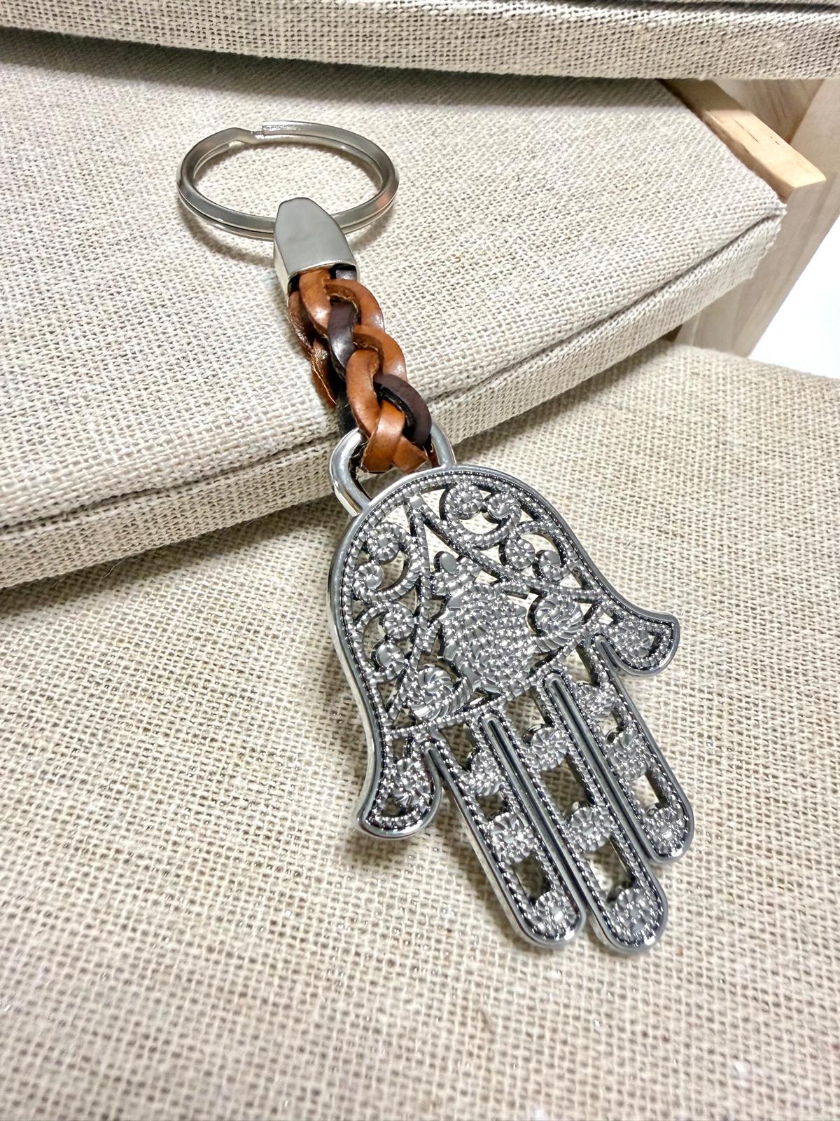 Llavero Mano de Fátima con Ojo Turco | Amuleto de Protección Elegante