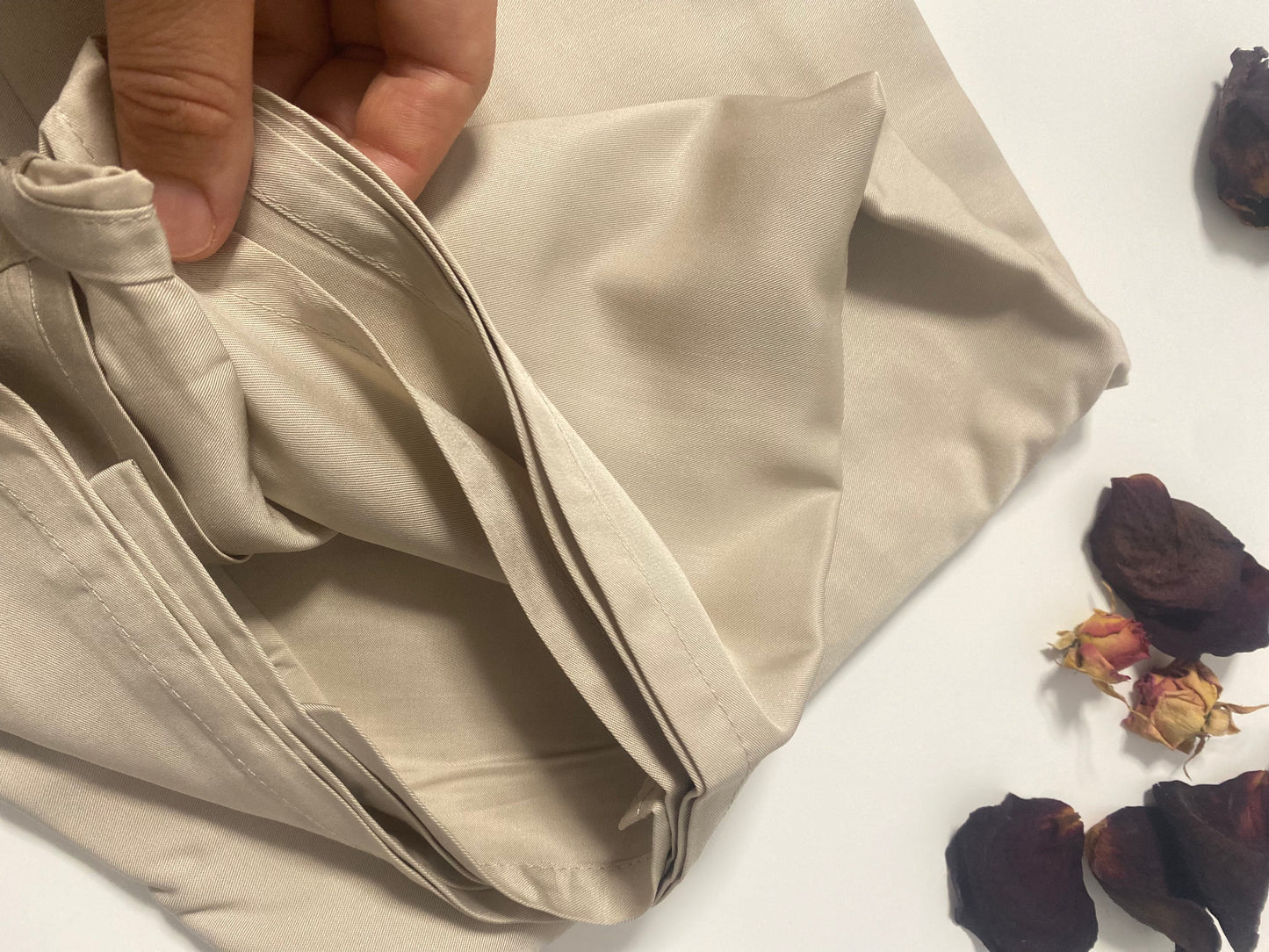 Juego de Sábanas Bambú Beige Dakota Roomers Tacto Seda 300 Hilos | Bonyk