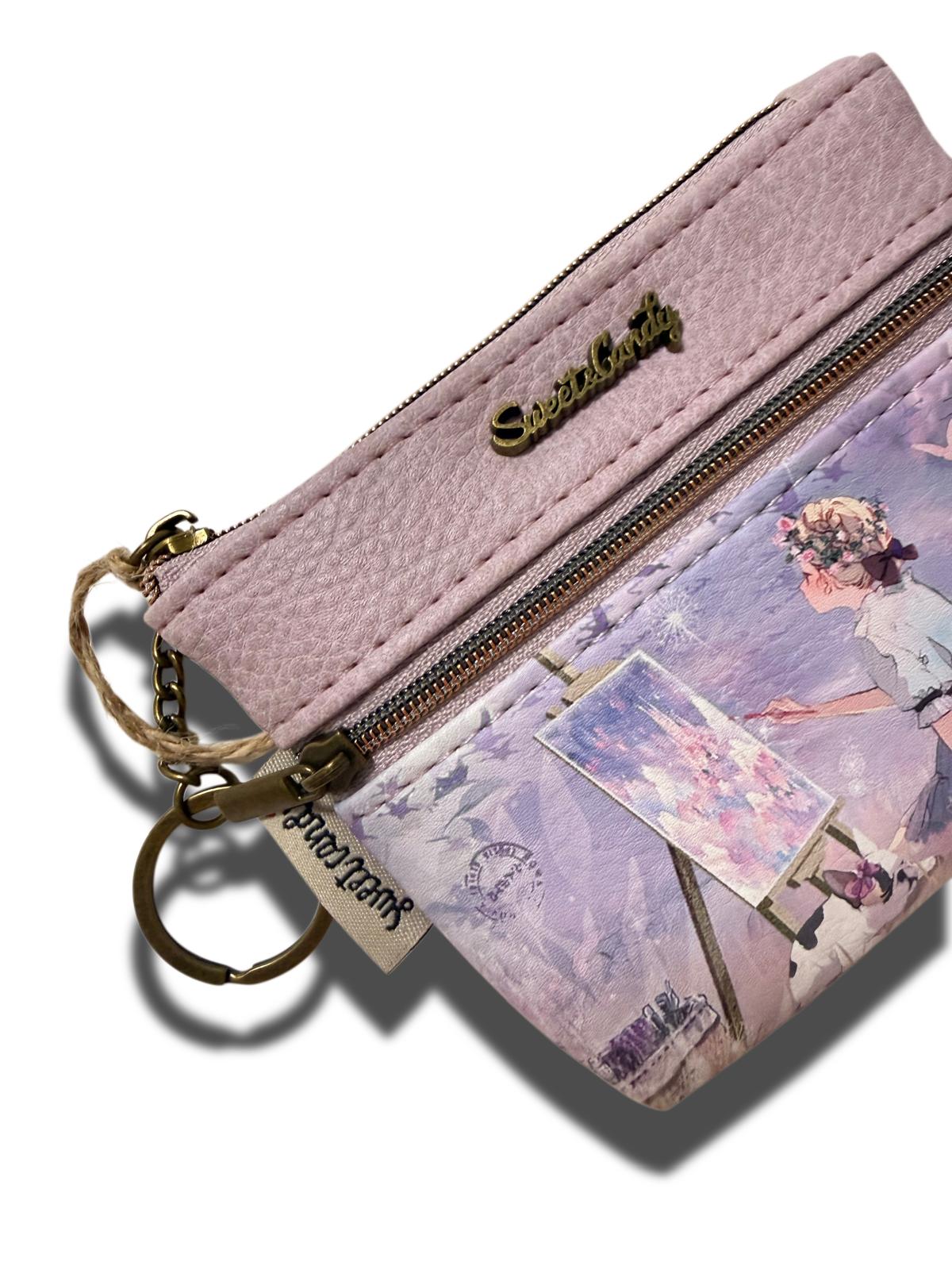 Monedero Tarjetero Sweet & Candy Colección Romántica – Lila Pastel