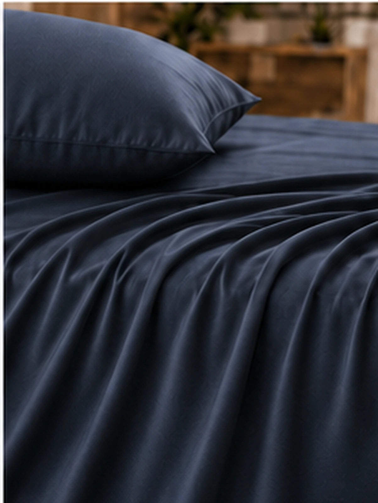 Juego de sábanas de bambú 300 hilos gris – Cama de 135 cm