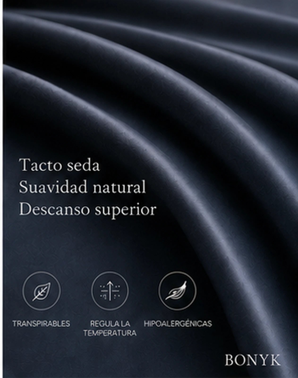 Juego de sábanas de bambú 300 hilos gris – Cama de 135 cm